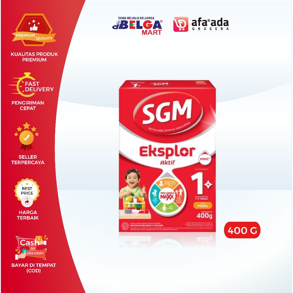 

SGM Eksplor 1+ 3+ | kemasan 400GR | Madu & Vanila