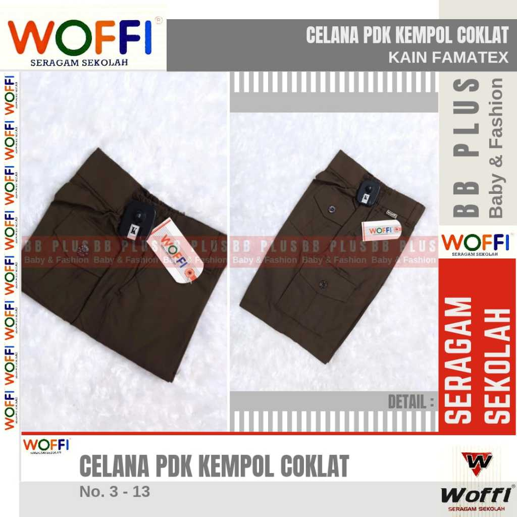 WOFFI - Seragam Pramuka Celana Pendek 3/4 Siaga