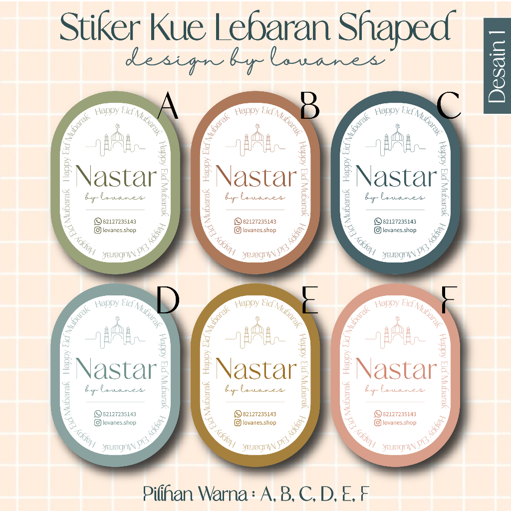 

STIKER KUE LEBARAN SHAPED / LABEL KEMASAN TOPLES KUE / STIKER KUE ESTETIK