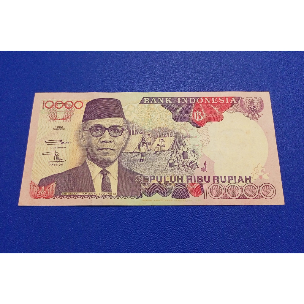 UANG KERTAS JAMAN DULU 10.000 RUPIAH TAHUN 1992