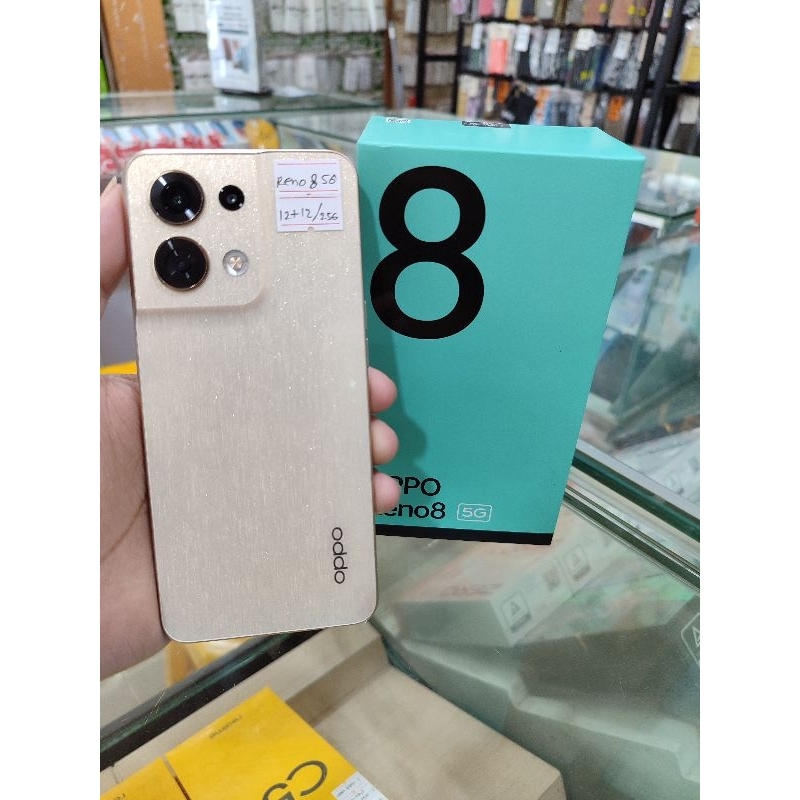 OPPO RENO 8 5G RAM 12+12/256 [SECOND] MASIH GARANSI RESMI MULUS FULLSET