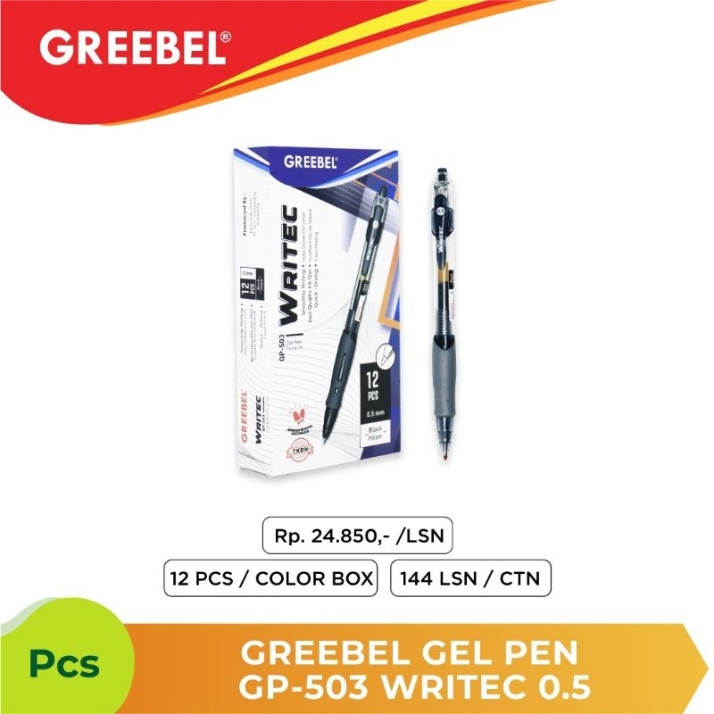 

Greebel Gel Pen Writec isi 12pcs