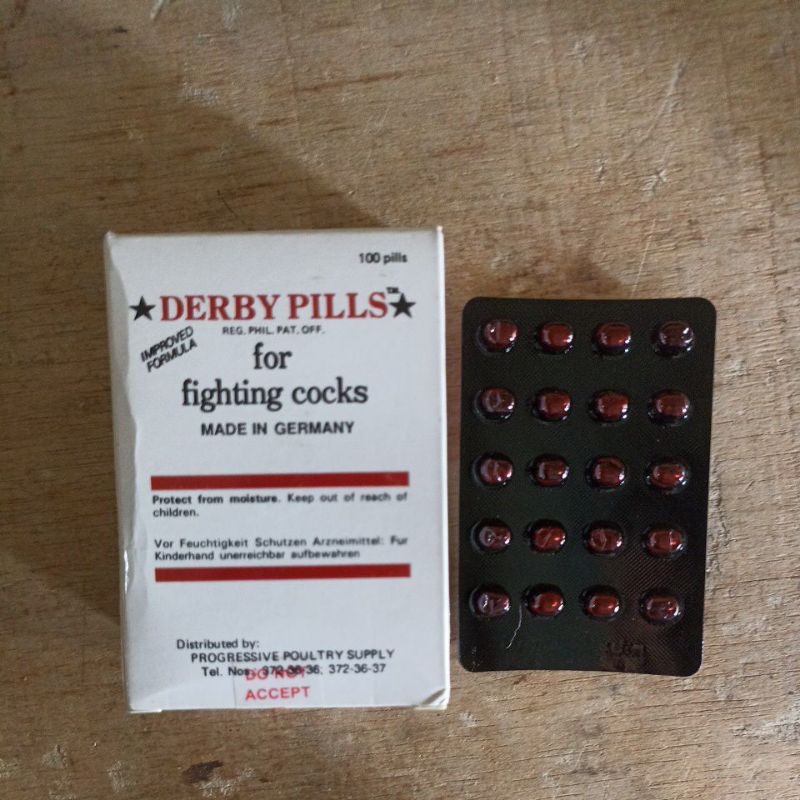 Derby Pill Doping Ayam Aduan (satu pepel)