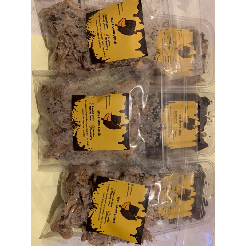 Kripik pisang lumer/kripik pisang coklat/kripik pisang coklat lumer/banana chips 40gram