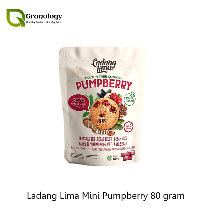 

Ladang Lima MINI Pumpberry Cookies Gluten Free 80 gram