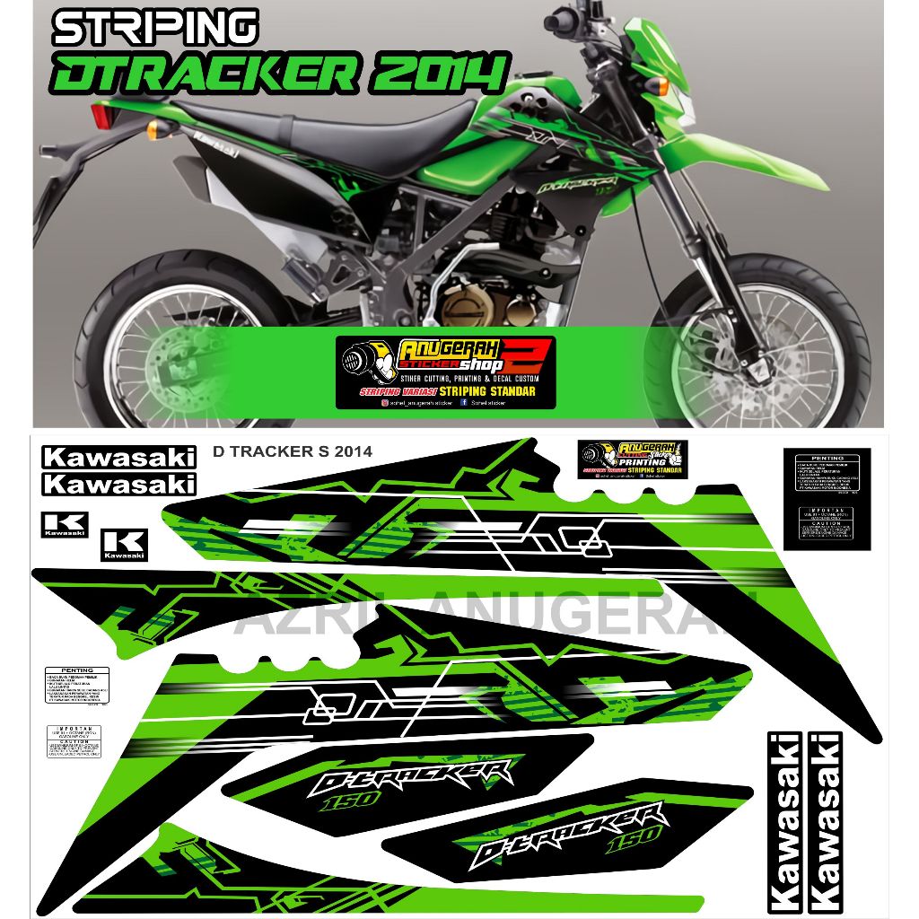 Sticker stiker motor Striping Dtracker 2014