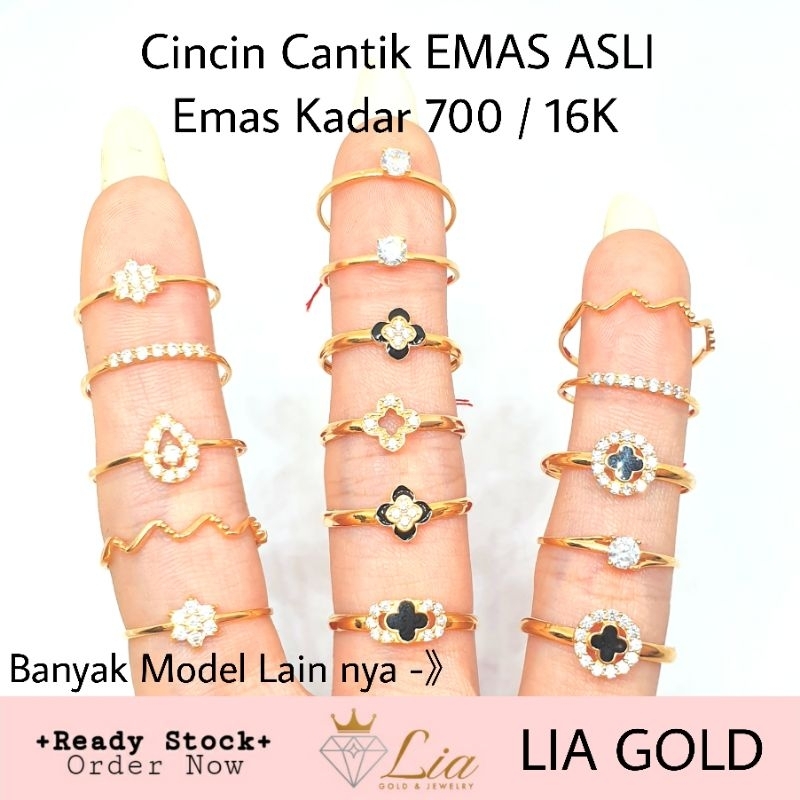 Cincin EMAS ASLI Kadar 700 / 16K ( TOKO MAS LIA BEKASI )