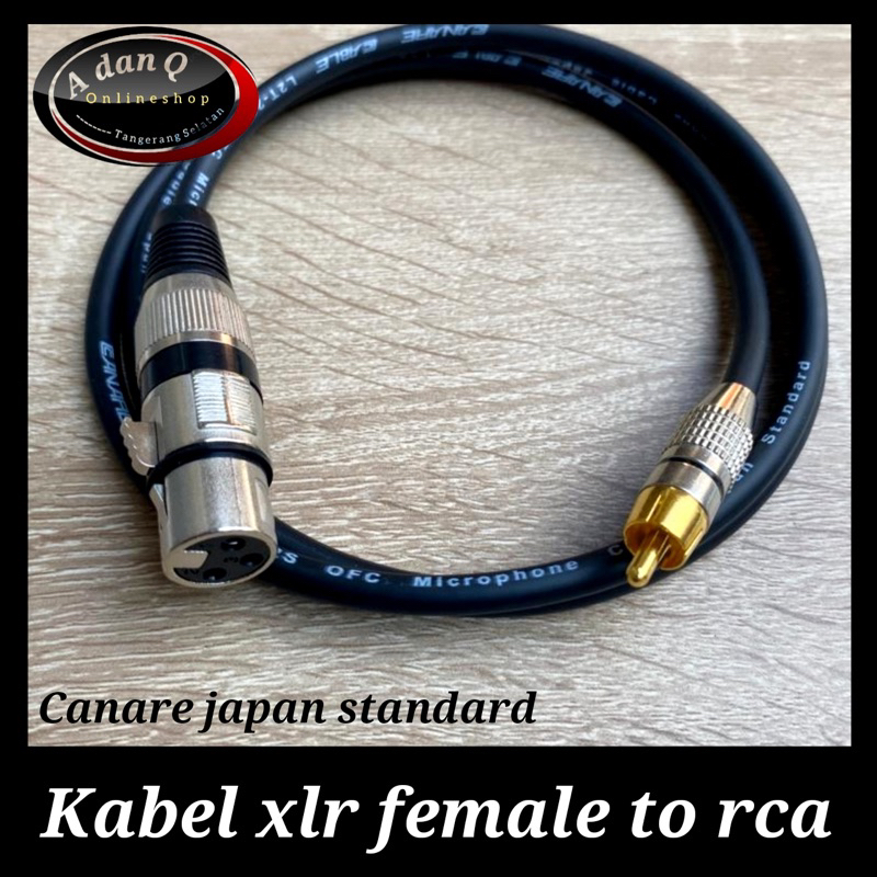 Kabel xlr female to rca