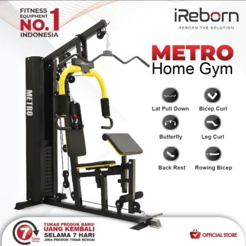 Alat Fitness Home gym 1sisi 150 LBS iReborn Metro