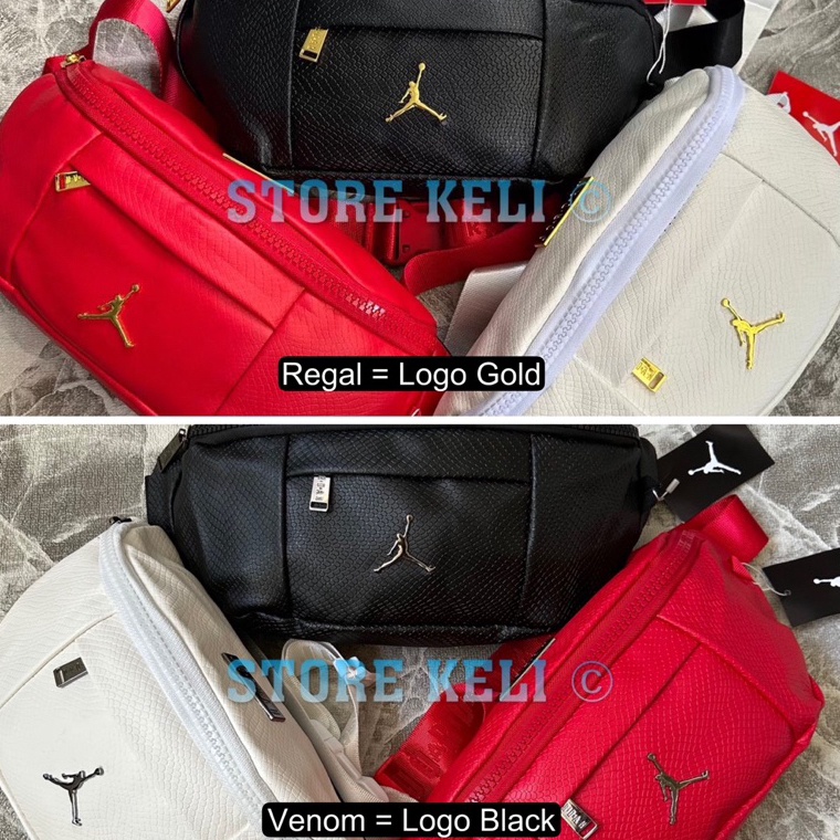 Pasti Bisaa Waistbag Jordan Venom Black Edition Regal Tas Selempang Dada Motif Kulit Regal  Jordan R