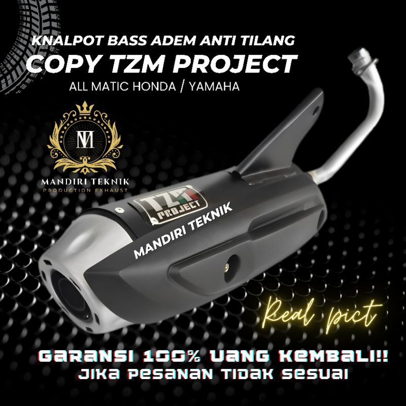 KNALPOT COPY CMS TZM PROJECT GENIO NON MBERR ANTI TILANG ALL MATIC BASS ADEM KENALPOT RACING ZRC DR 