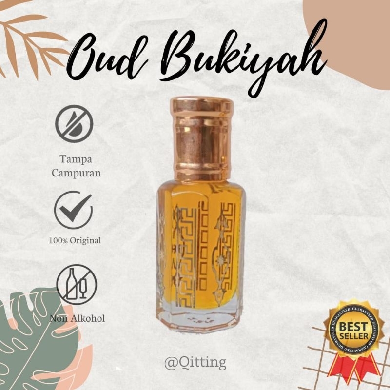 Parfum Oud Bukiyah 6ml Non Alkohol 100%Asli / Oud Bukiyah Bibit 6ml / Minyak Wangi Oud Bukiyah