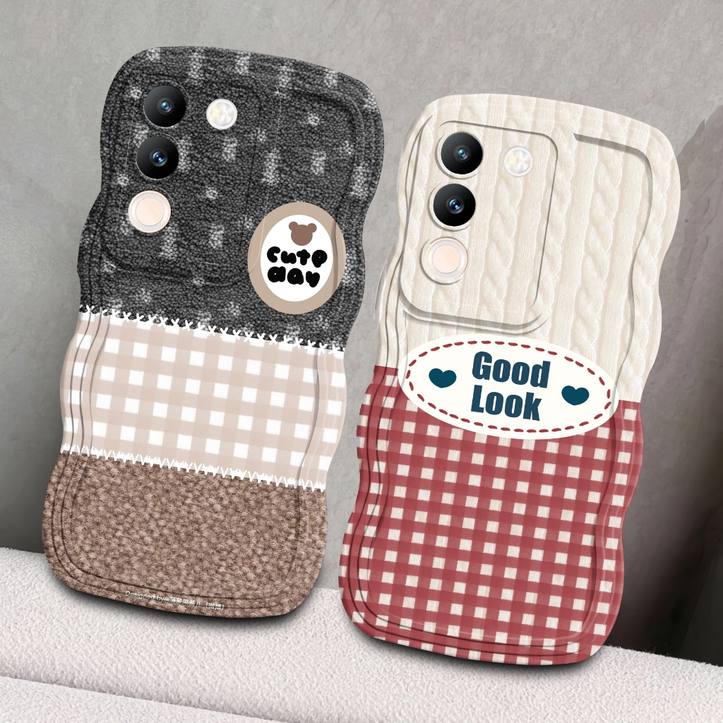 CASE HP VIVO V29E V27 V27E V25E V23E V15 Y17S Y27 4G Y36 4G Y75/T1 5G SOFTCASE GELOMBANG WAVY WAVE T
