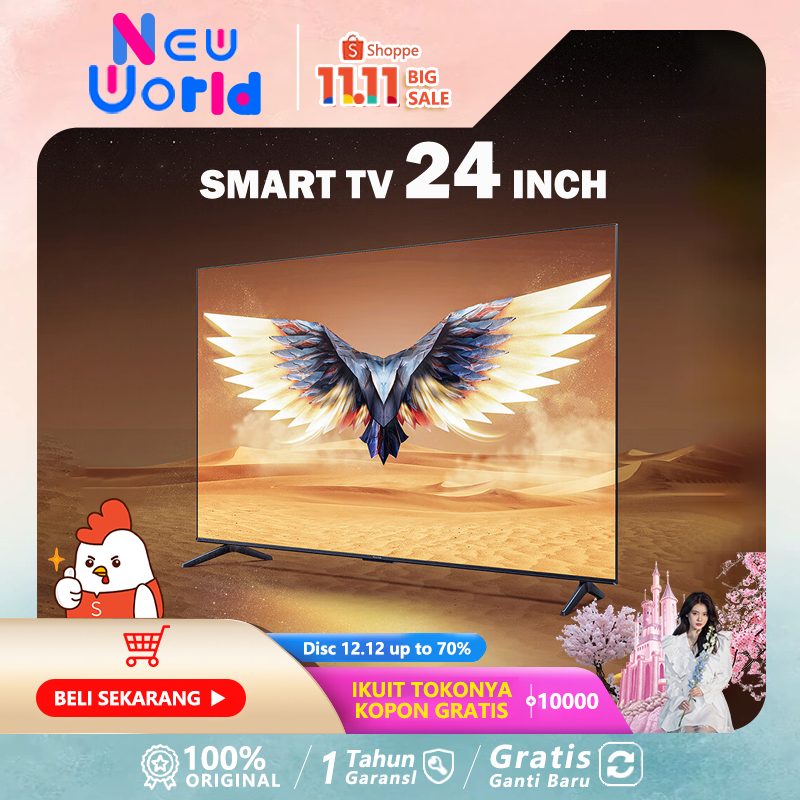 TV Led Smart TV 24 inch Google TV-Android 11.0-Google Play/Netflix/YouTube-WiFi/HDMI/USB/Bluetooth-G