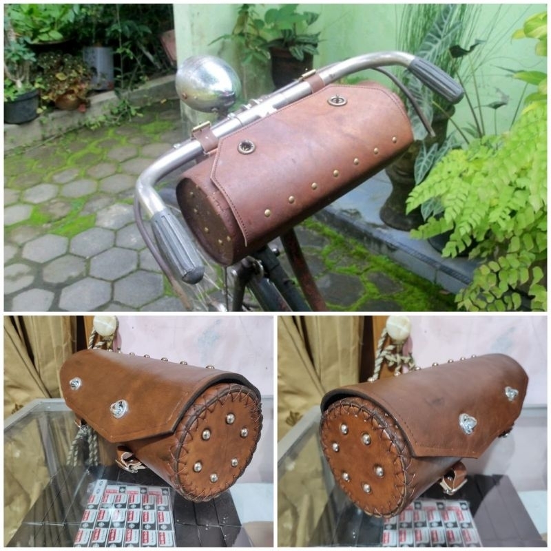 Tas Model Tabung Asli Kulit Tas Botol Asli Kulit Bisa Buat Sepeda Dan Motor