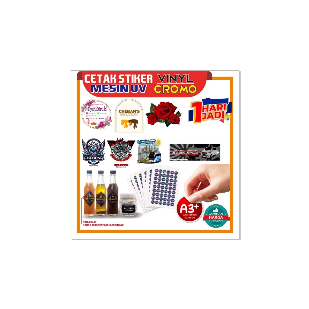 

Cetak Sticker A3 Print UV