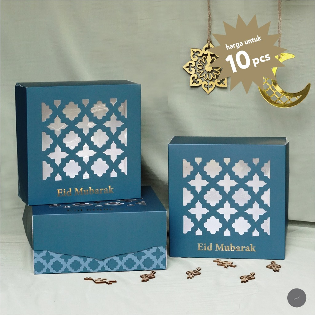 

10pcs Dus Kue Idul Fitri Cake Box Lebaran Packaging Hampers Ramadan (TB-22)