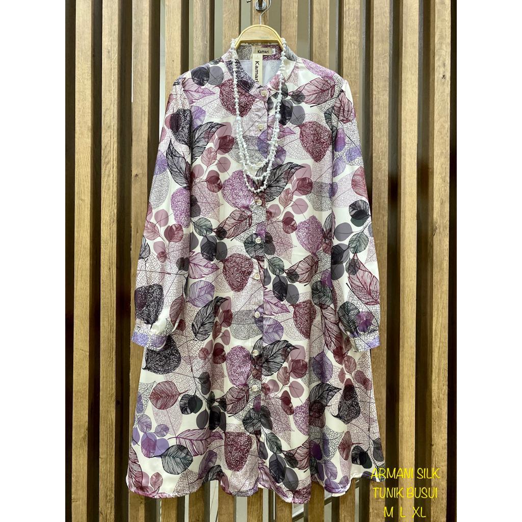Tunik wanita dewasa terbaru kekinian brand kamari katun aramni silk premium elegan