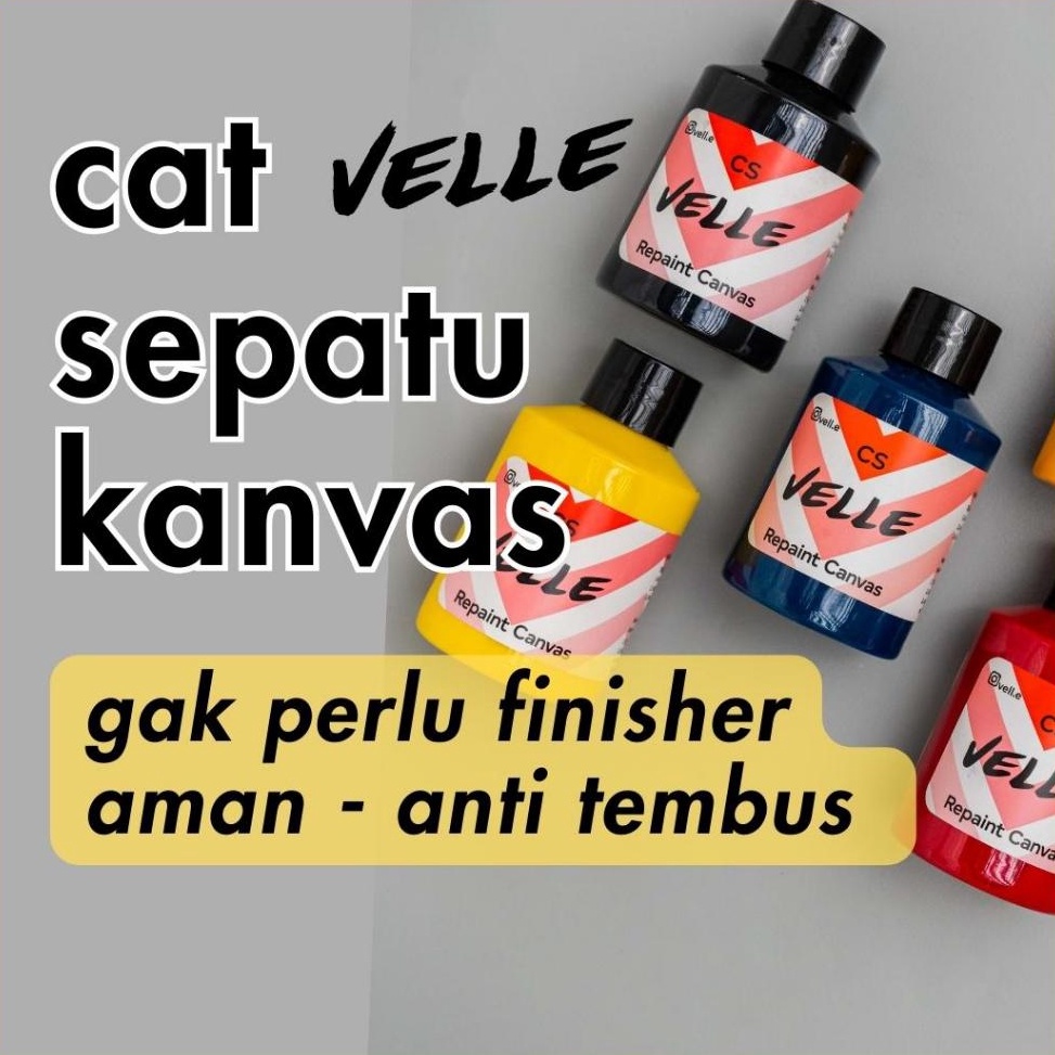 Official Shop Velle CS  Cat Sepatu Kanvas Repaint Topi Tas Canvas