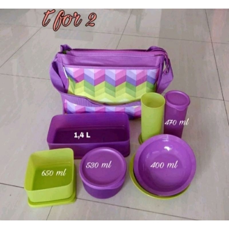 New T for 2 Tupperware. Paket piknik Tupperware