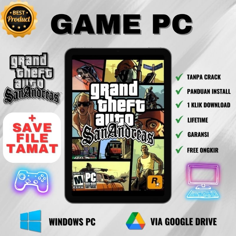 GTA SAN ANDREAS GAME PC/LAPTOP TANPA CRACK