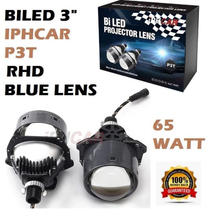 PROJECTOR BILED IPHCAR P3T 65 W 3 INCG BLUE LENS