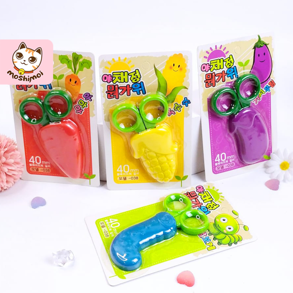 

Gunting Kertas / Scissors / Gunting Motif Karakter Aneka Sayur , Ulat Tutup