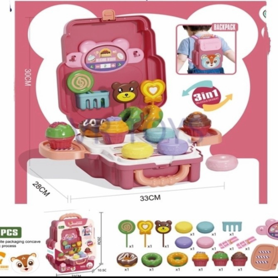 

Promo Mainan Anak Backpad Donat Kue Permen / Mainan Tas DIY Delicious 3 in 1 - TANPA BUBBLE Murah