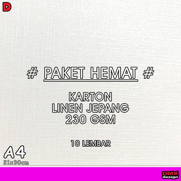 Kertas Sertifikat A4 / Karton Linen Jepang 230 gsm