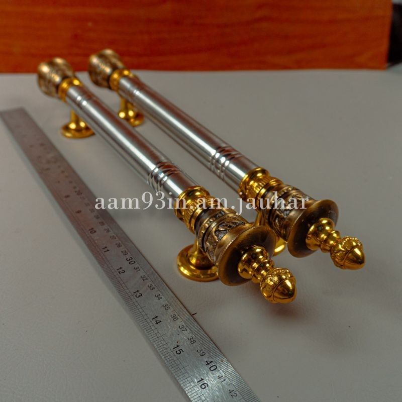 Handle Pintu Rumah Antik 38 cm Merak Stainles Gagang Tarikan Kunci Pintu Rumah Bulat Kuningan Ukir