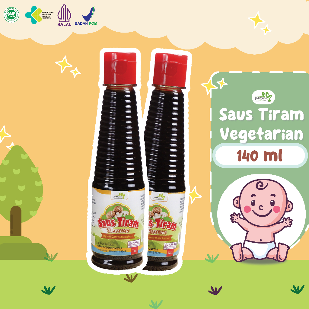 

[Paket Hemat 2 Pcs] Saus Tiram Vegan 140ml Sanfood Non MSG Non Pengawer Saus Jamur Shitake (Shitake Mushroom Sauce)