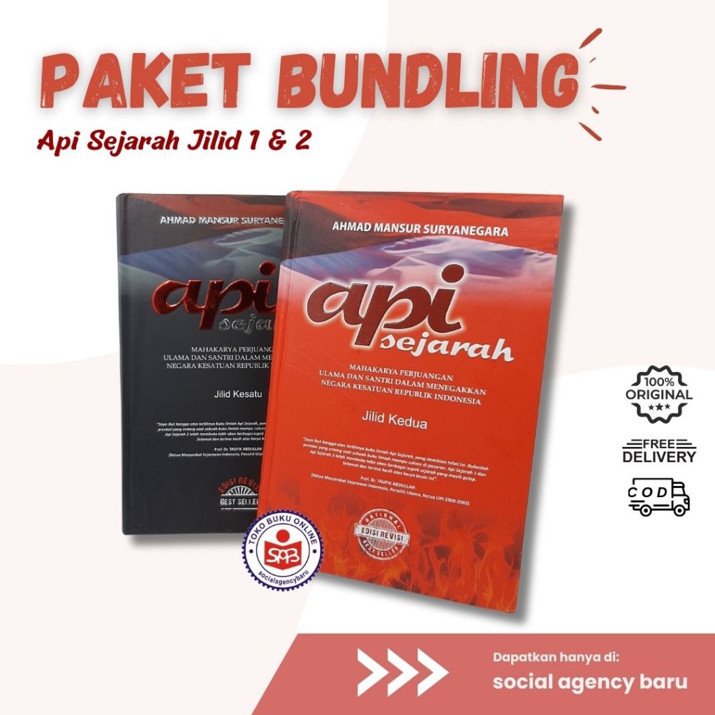 Api Sejarah Paket Jilid 1 Dan 2 Original - Ahmad Mansyur Suryanegara