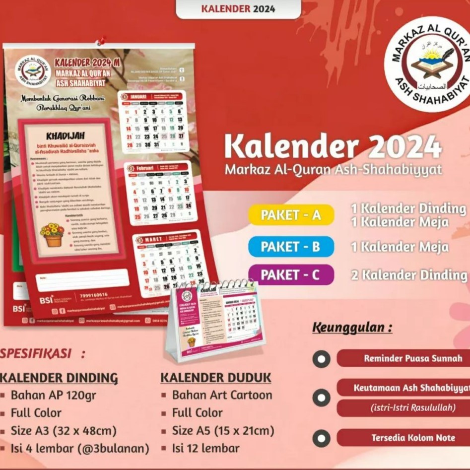 

KALENDER 2024 M / 1445-1446 H