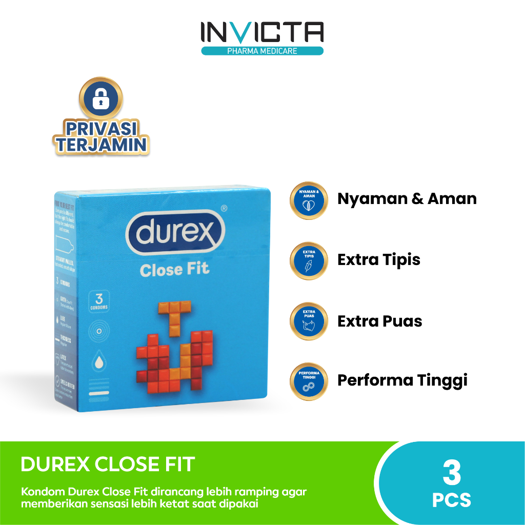 Kondom Durex Close Fit - Isi 3
