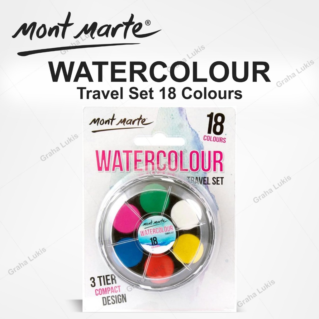 

Mont Marte Watercolour Travel Set 18 Colors
