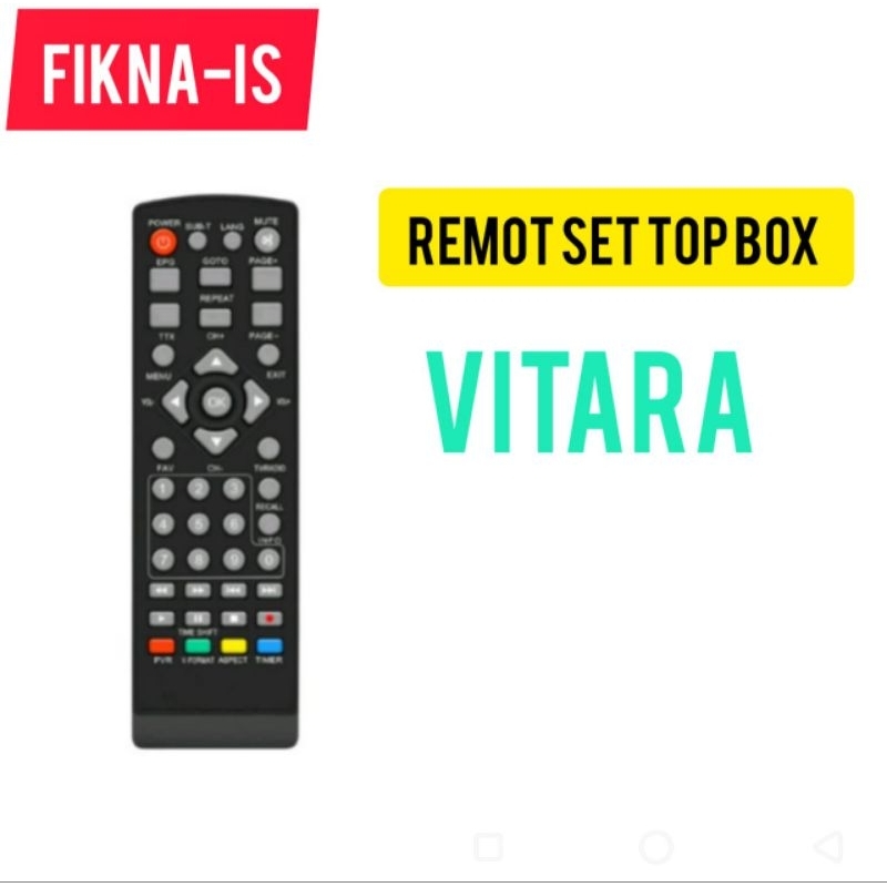 REMOT SET TOP BOX VITARA  TANPA SETING