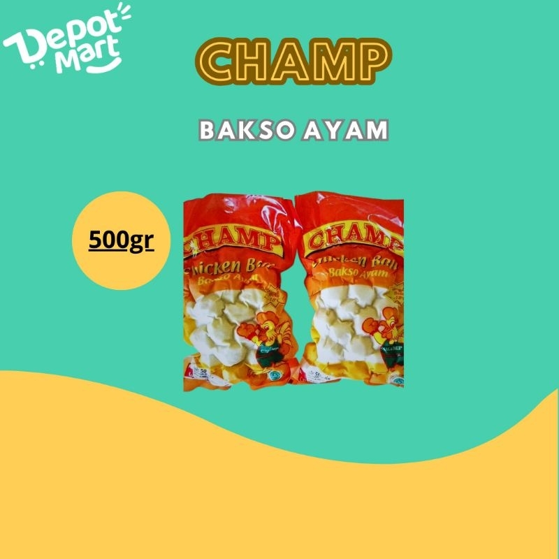 

DepotMart - PENGIRIMAN TERCEPAT, Bakso Champ Baso Ayam Frozen 500 Gram