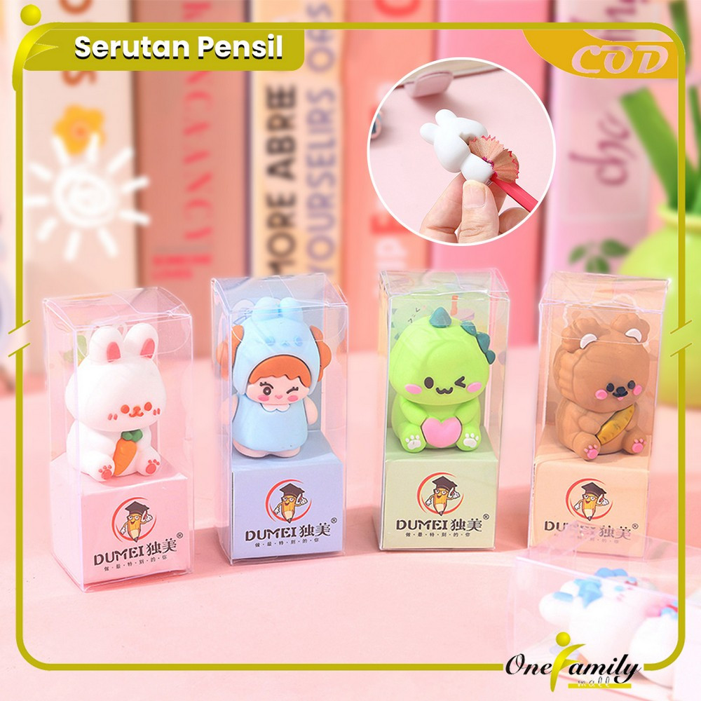 

ONE-A81 Rautan Pensil Boneka Karakter 3D Alat Tulis Sekolah / Serutan Pensil / Rautan Karakter / Peruncing Pensil Boneka / Atk Doll Pencil Sharpener Import
