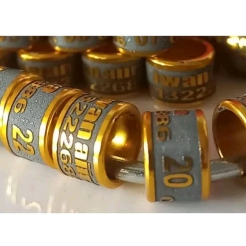 25 BIJI RING BURUNG ALUMUNIUM TIMBUL