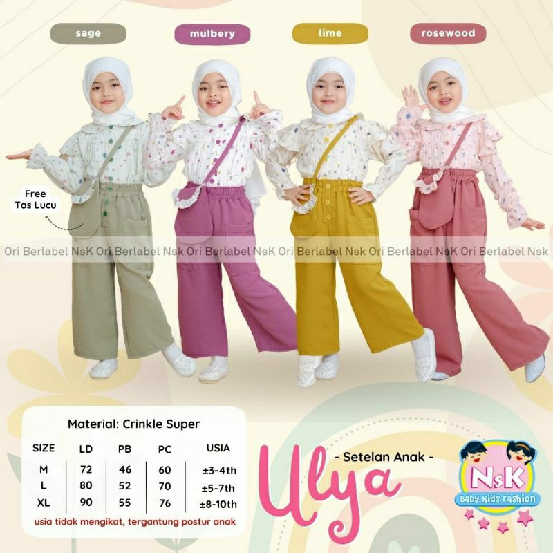 cerya set Ulya set belva ZARA JAUZA SET KIDS BY NSK