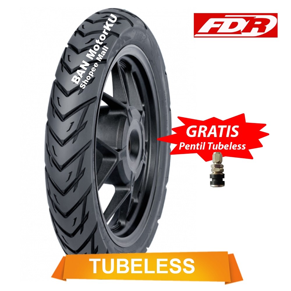 FDR Spartax ukuran 80/90-14 Ban Motor Matic TUBELESS ( Free Pentil Tubeless )