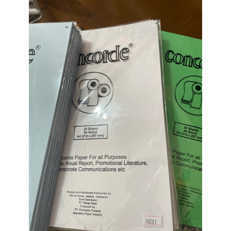 

Kertas Concorde 90 gram warna hijau biru putih