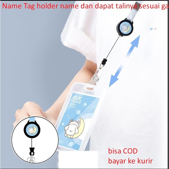 

Name Tag holder name dan dapat talinya sesuai gambar