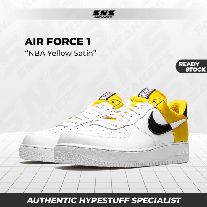 Air Force 1 Low NBA Yellow Satin 100% Original