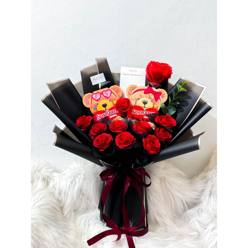 CHOCO BEAR BOUQUET - NATA FLORIST