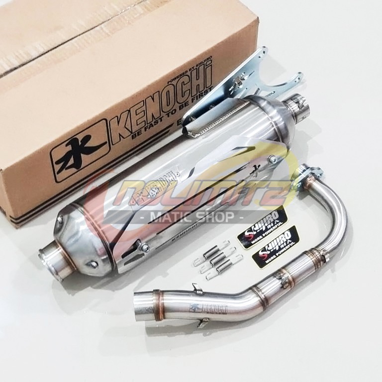Knalpot Shijiro Kenochi STD Racing Stainless Mio Smile Soul Fino Karbu