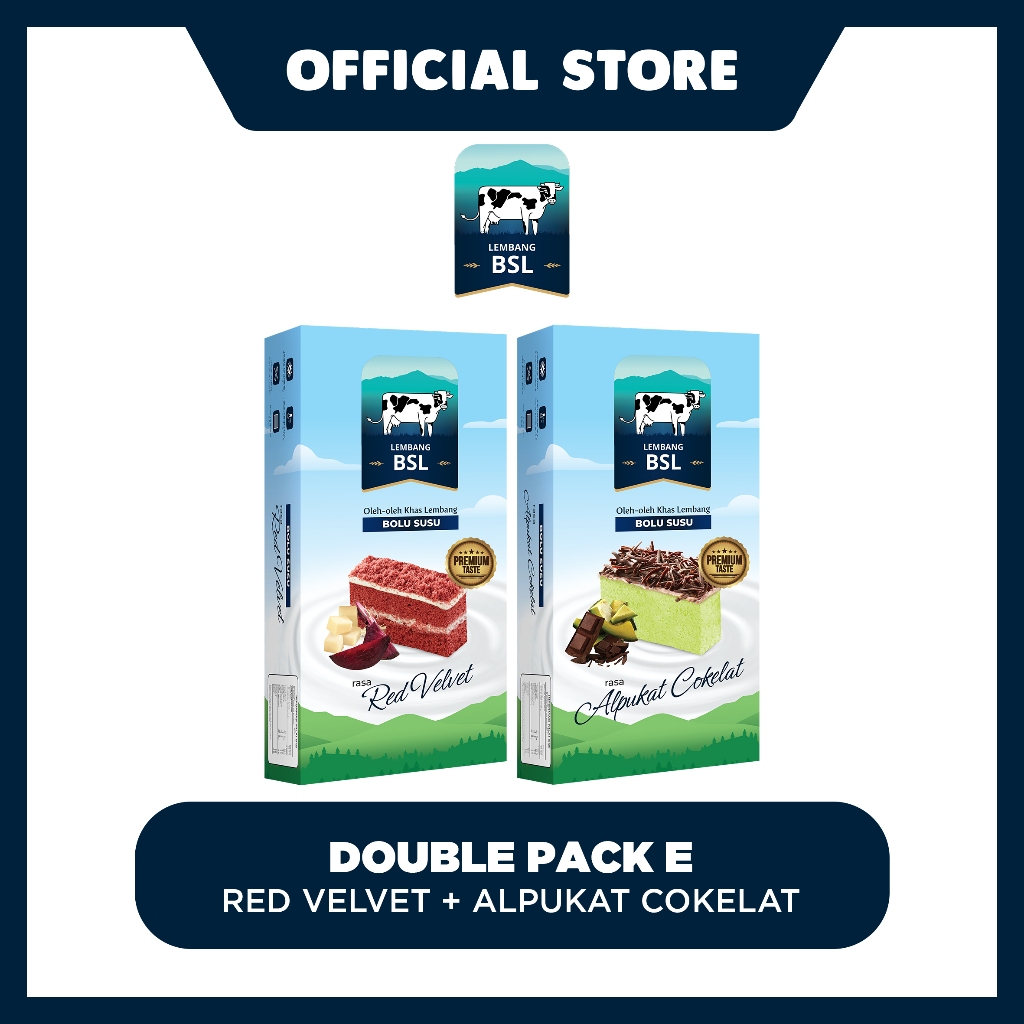 

Double Pack E (Reguler - Red Velvet + Alpukat Cokelat)