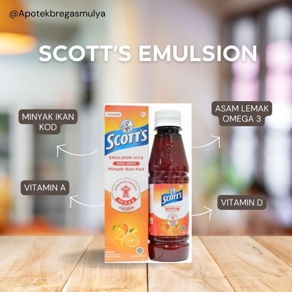 SCOTT EMULSION VITAMIN UNTUK KEBUTUHAN ANAK / VITAMIN ANAK/SUPLEMEN DAYA TAHAN TUBUH