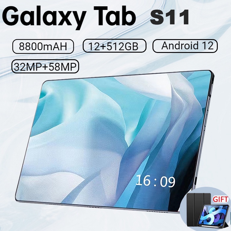 ART Y83L Bisa CODTablet PC Asli Baru Galaxy Tab S11 Ultra 12GB  512GB Tablet Android 11inch Layar Full Screen Layar Besar Wifi 5G Dual SIM