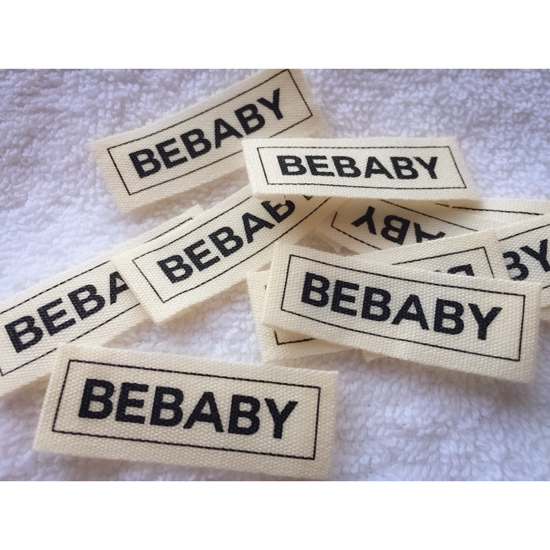 (15meter) label katun halus label custom clothing label cotton label kostum label katun bahan halus 